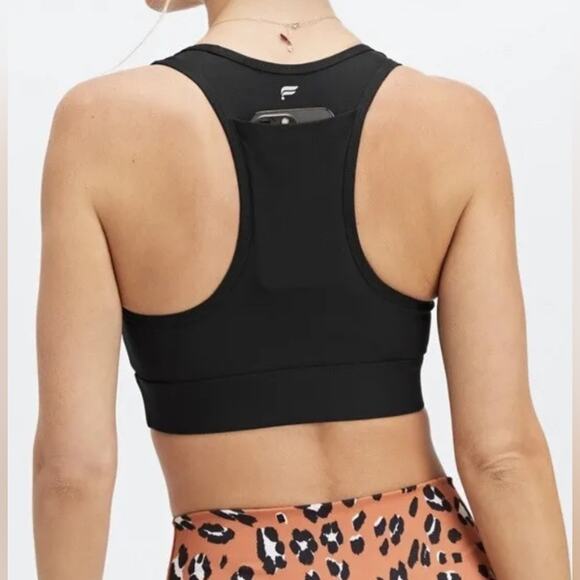 Fabletics ON THE GO BLACK MEDIUM IMPACT SPORTS BRA, SIZE MEDIUM - Picture 6 of 6